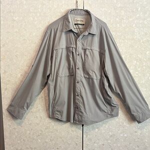 Men's Lightweight Gray Fishing Shirt